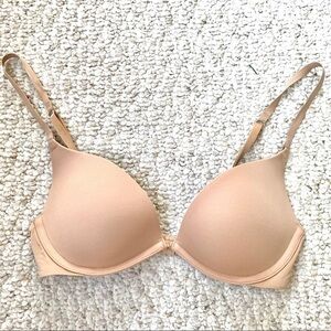 Calvin Klein Natural Lift Plunge Nude Bra 32B